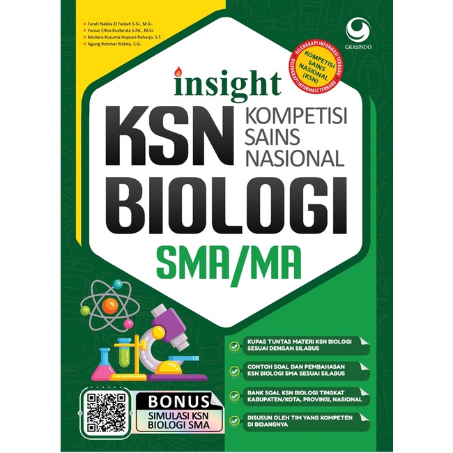 INSIGHT KSN BIOLOGI FISIKA GEOGRAFI INFORMATIKA  KEBUMIAN KIMIA MATEMATIKA SMA/MA / GRASINDO