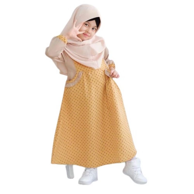 gamis anak baju muslim anak perempuan nyaman dan cantik