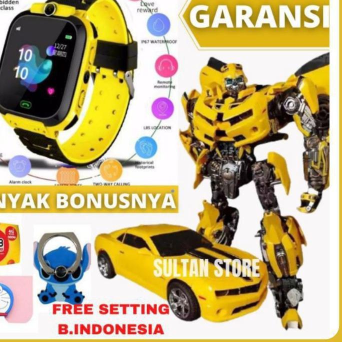 [ COD ] Smartwach jam imoo imo anak pintar q12 imei anti air Biru pink kuning jam aimo emo anak wate