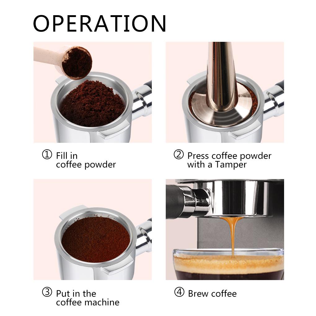 Coffee Handle Bottomless Portafilter Alat Pembuat Kopi Filter Pengganti ECP31 21/eco310/eco35 31