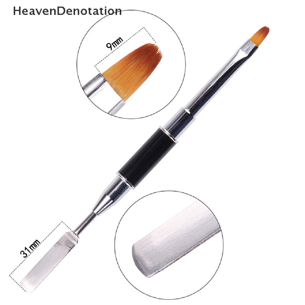 [HeavenDenotation] Uv polygel poly gel nail art pen slice brush dual-ended slice shape tool polish HDV