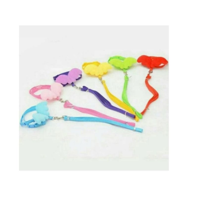 Tali Tuntun Harnes Kucing Anjing Kecil Cute Angel wings