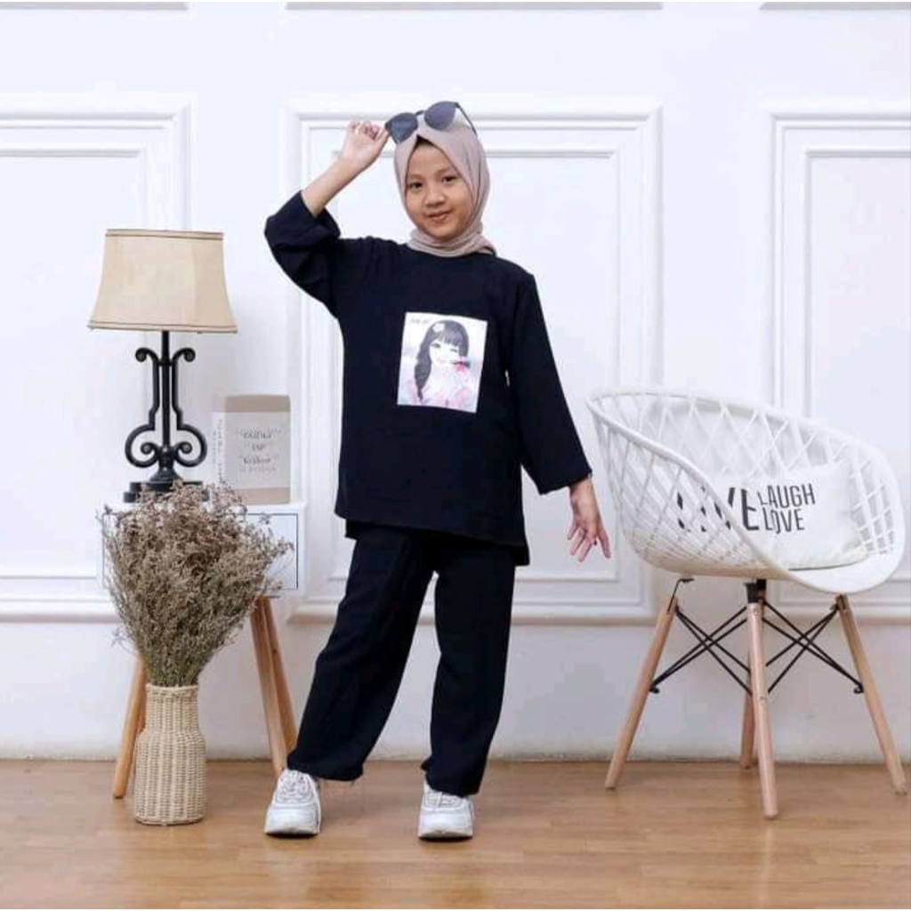 (2) SETELAN ANAK UNTUK ANAK USIA 2-10 TAHUN/ BAHAN CRINGKLE AIRFLOW/ SETELAN ANAK SLEBEW/ SETELAN ANAK GAMBAR/SETELAN ANAK LATO LATO