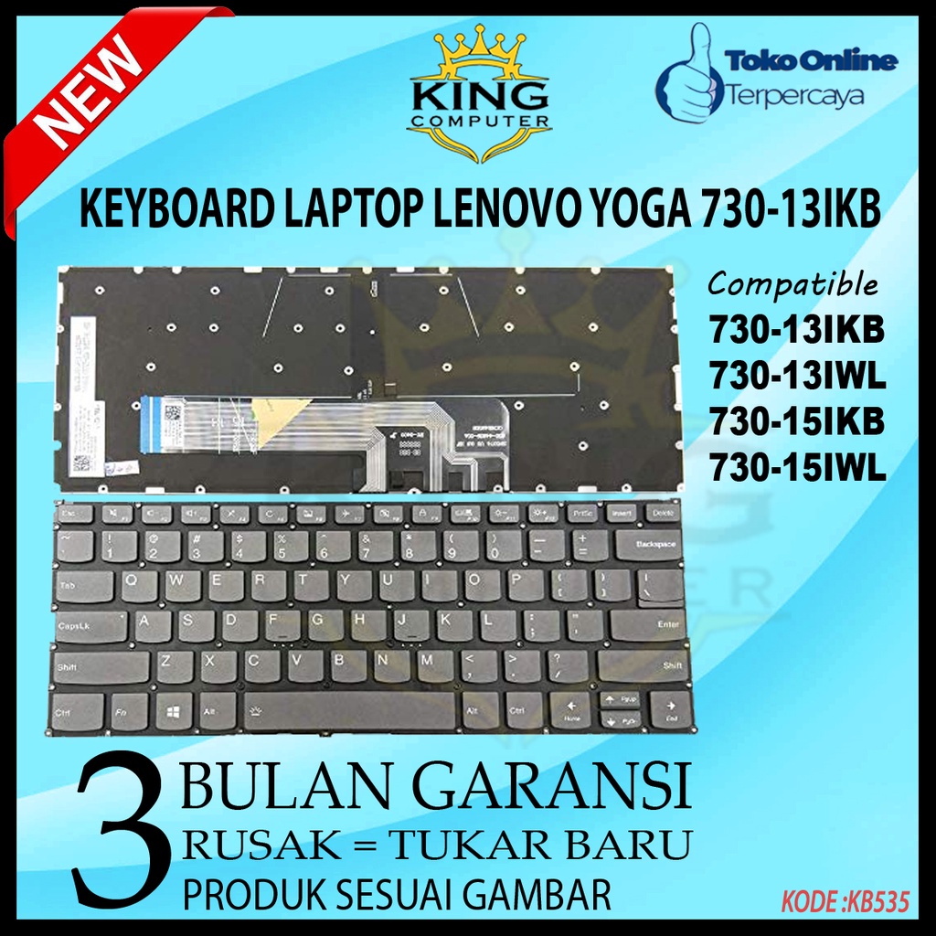 KEYBOARD LAPTOP Lenovo Yoga 730-13IKB 730-13IWL 730-15IKB 530-14ARR 730-15IWL