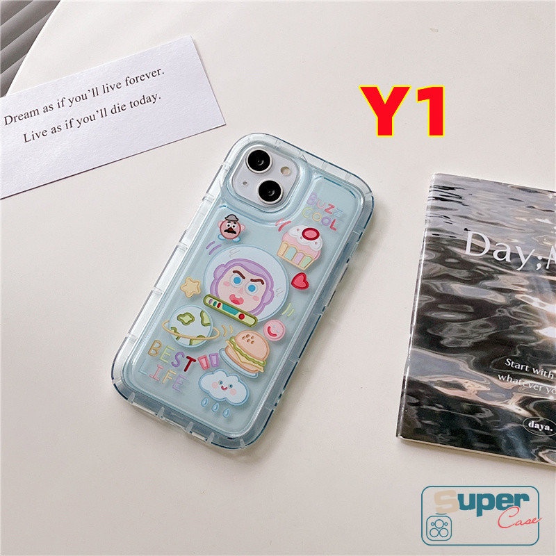 Untuk Oppo A17 A74 A16 A54 A57 A15 A76 A16K A17K A95 A12 A3s A5s Reno 4F 5a1k A5 A9 A7 A53 A55 A16s A77s A77 A16E A33 A92 A31 A52 A12E A72 A35 A15s Toy Story Lucu Lembut Airbag Case/Tempat Airbag