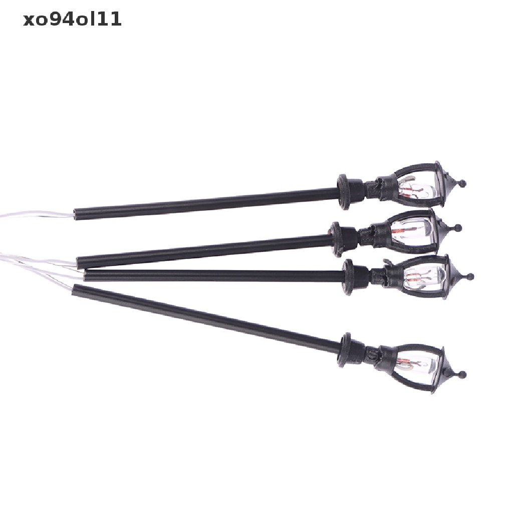 Xo 4pcs Rumah Boneka Miniatur Lampu Jalan Lanskap Rumah Taman Dekorasi Aksesoris OL