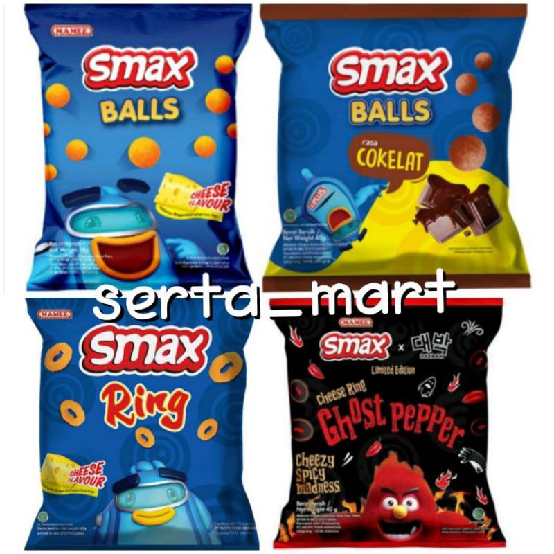 

Smax Ring Keju 40gr / Smax Balls Cokelat / Smax Cheese Ring Ghost Pepper 40gr - Snack Ringan