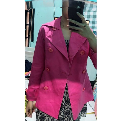 BLAZER MODEL COAT KANCING FUSHIA