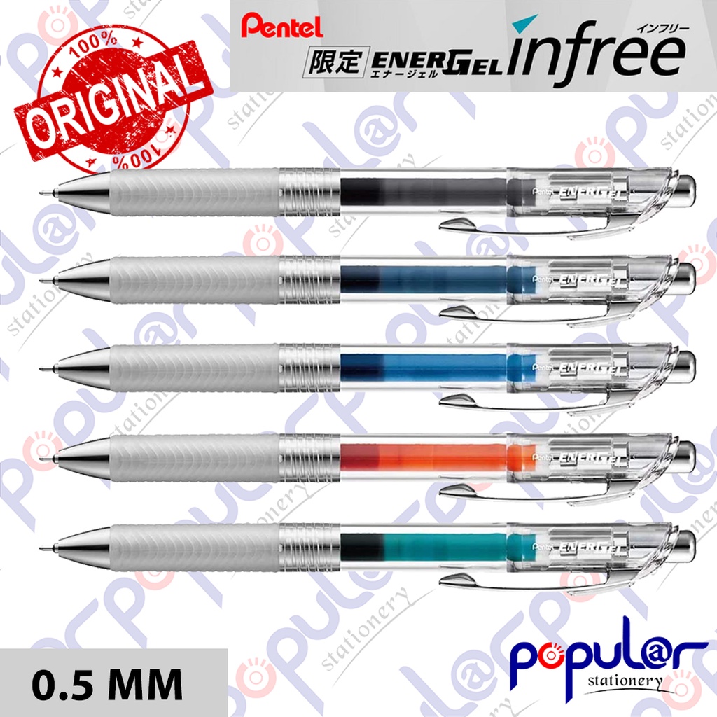 

Ballpoint / Pulpen / Pena Pentel Energel Infree 0.5 MM BLN75TL Needle Tip