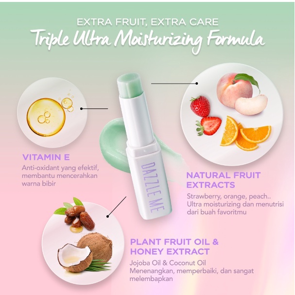 [New Launch] DAZZLE ME Fruit Justice Lip Balm
