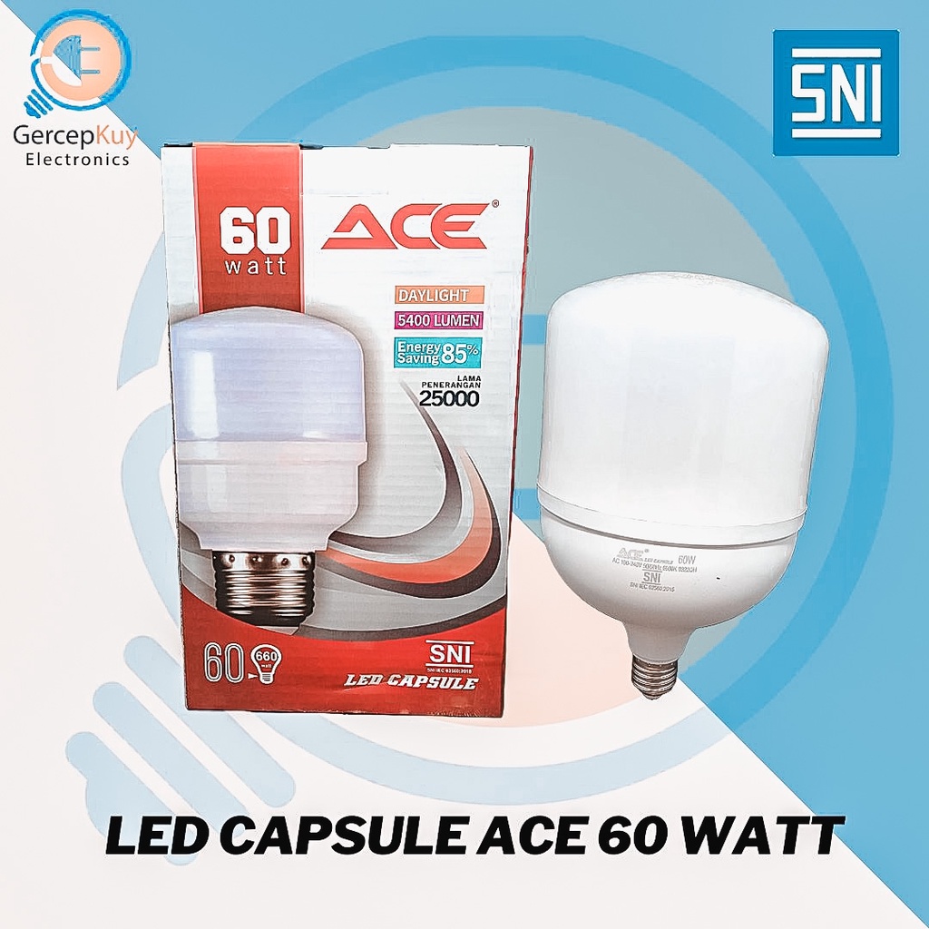 Lampu LED Capsule ACE 60 Watt Putih E27