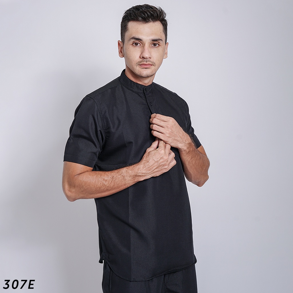HSRM Ox Kemko 1 Set Black Kemeja Koko Lengan Pendek 307 E 305 E