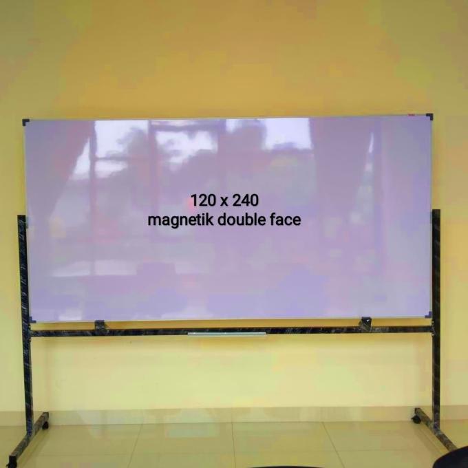 

whiteboard papan tulis double face 120 x 240 cm