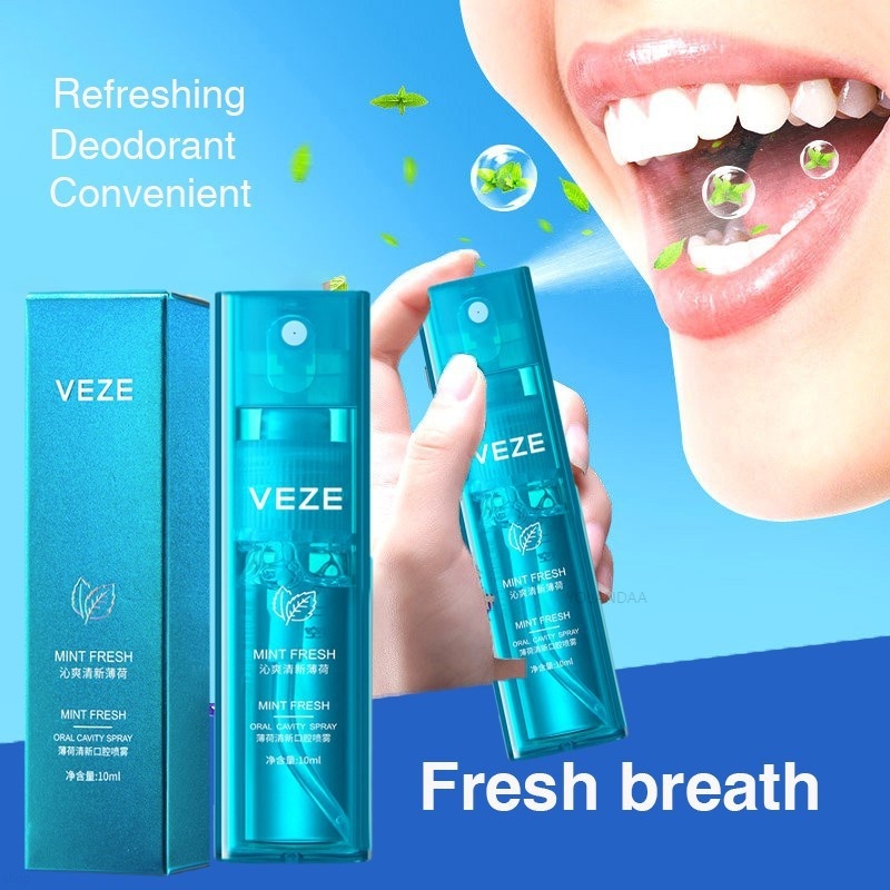 VEZE Refreshing Mouth Spray 10ml - Parfum Mulut / Pengharum Mulut / Penyegar Mulut Untuk Penghilang Bau Mulut