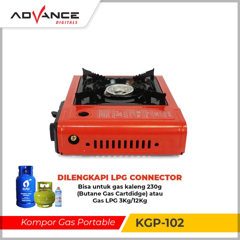 Advance Kompor Gas Portable 2in1 (Kaleng/LPG) KGP-102