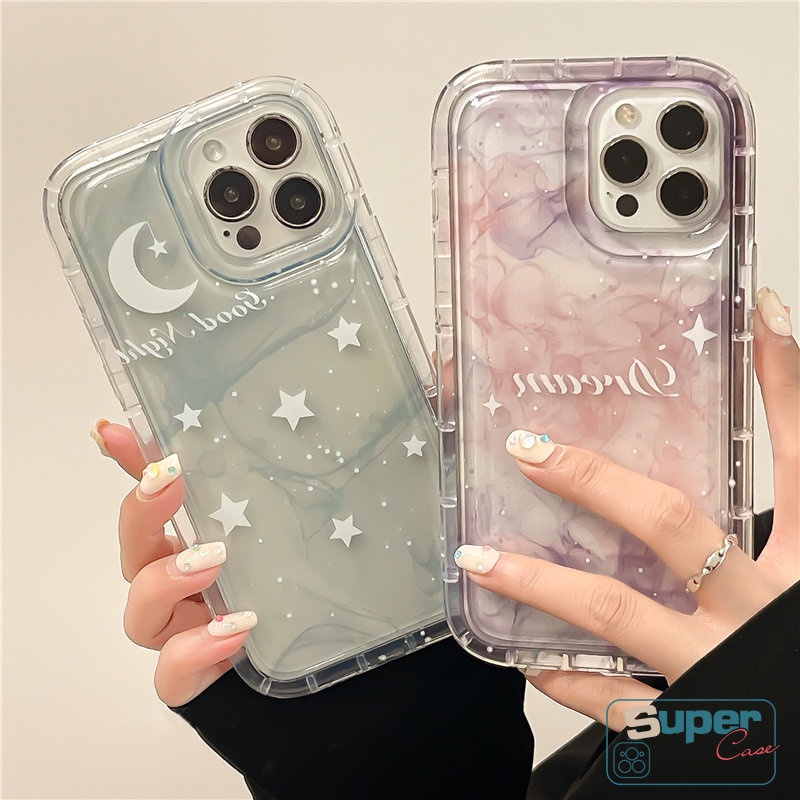 Pasangan Fantasi Langit Berbintang Stars Moon Case Untuk Redmi 10C 12C 9 9A 10A 9T 10 A1 9C NFC Note8 9 11 11s 10S 10 10S POCO F4 Warna Samar Bening Airbag Shockproof Soft TPU Cover