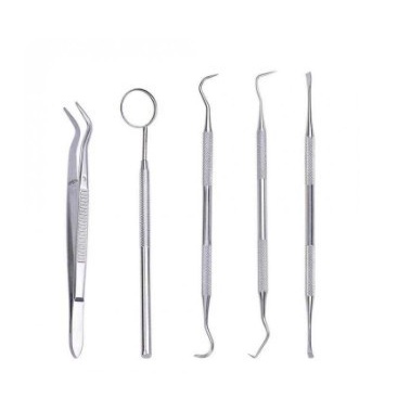 BAROKAH GAMIS 1 Set Dental Kit Alat Pembersih Karang Gigi Stainless Steel scaler