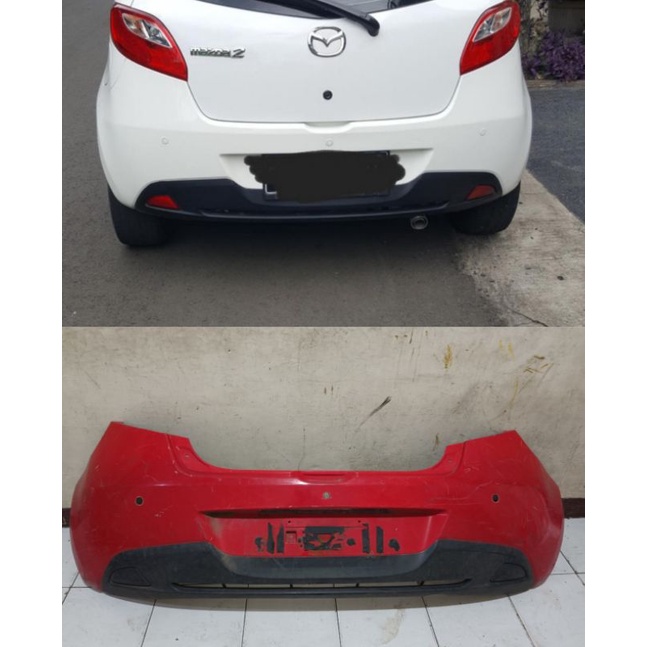 Bemper belakang mazda2 old 2013 2012 2014 original copotan