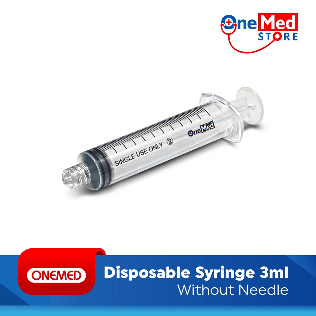 Syringe 3 cc Without Needle Onemed Tanpa Jarum Pcs