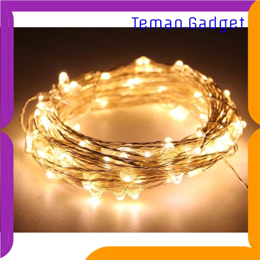 TG-LMP TaffLED Lampu Hias String Lights IP65 USB 100 LED 10 Meter Warm White - TDC-01