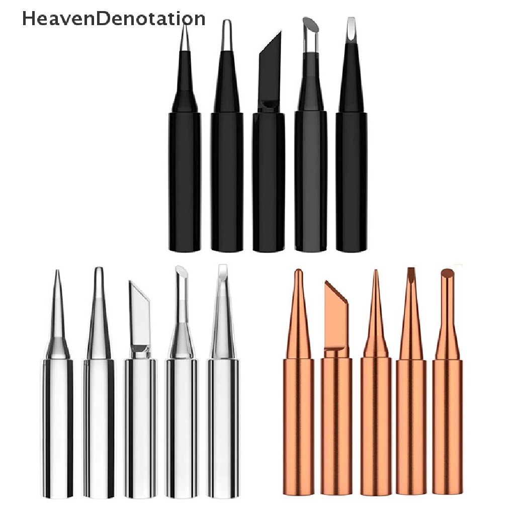 [HeavenDenotation] 5pc I+B+K+2.4D+3C Solder iron Tembaga Murni 900M Solder iron Kepala set Dalam HDV