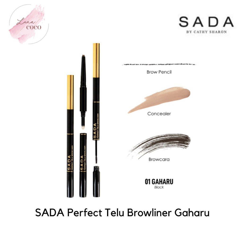 (READY &amp; ORI) Sada Perfect Telu Tri-Complete Action Eyebrow Specialist With Browcara Concealer