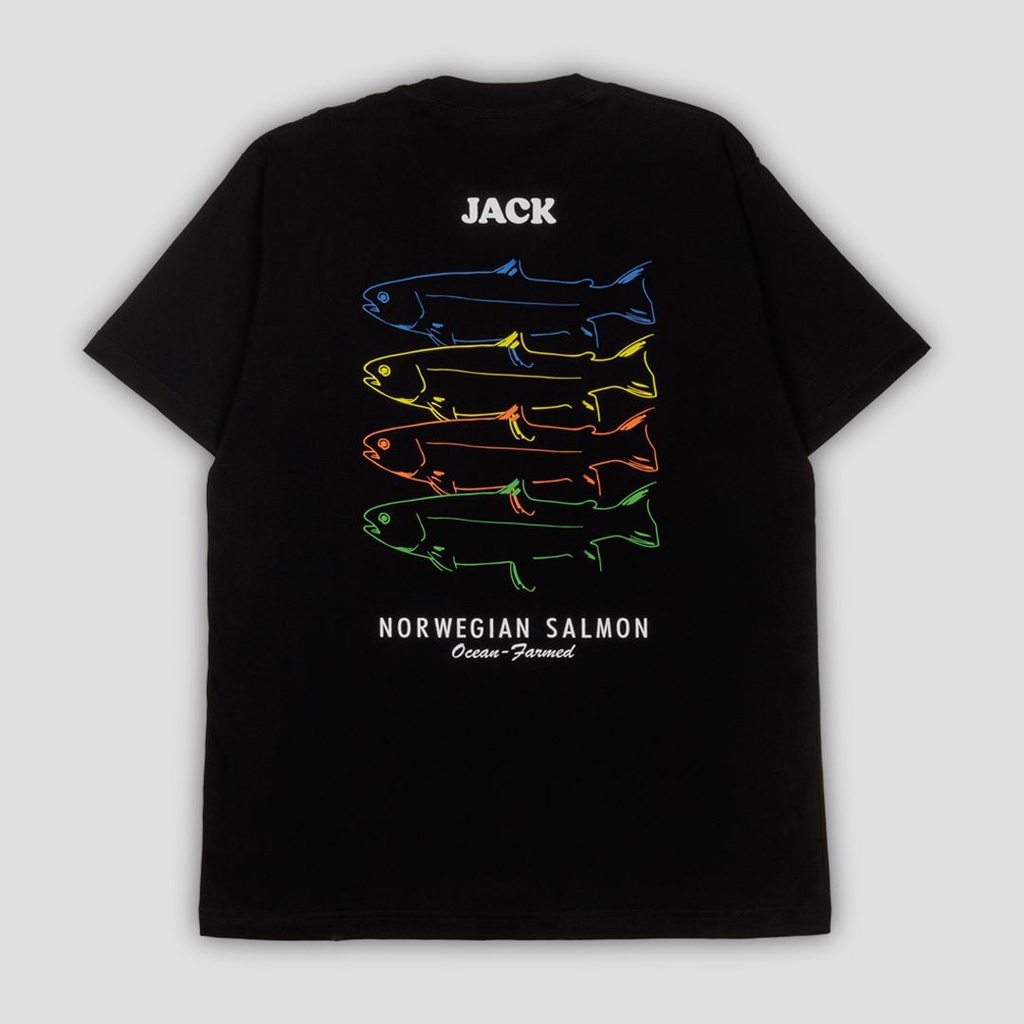Norwegian Salmon Black T-Shirt