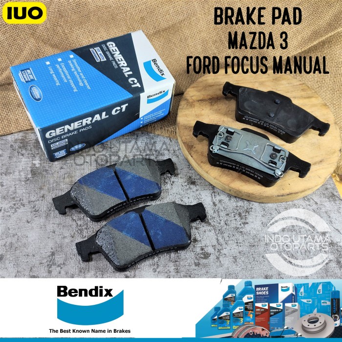 Kampas Rem Belakang Mazda 3 Ford Focus BENDIX Brake Pad DB 1665 GCT