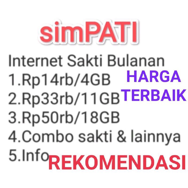 kartu triple sakti 4gb combo/10gb combo &amp; nelpon unlimited