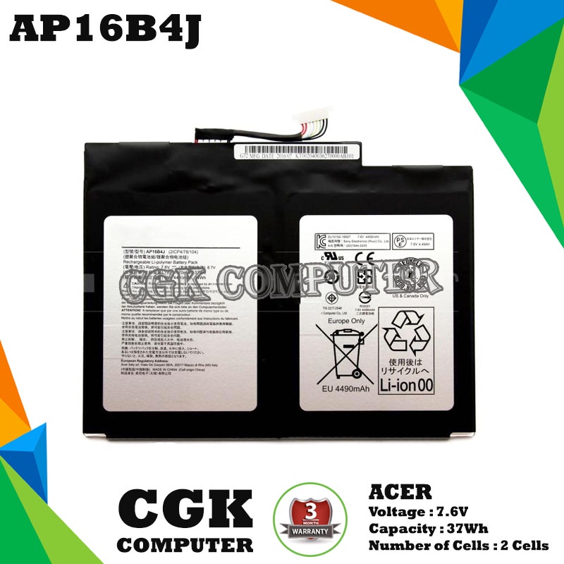 Baterai Laptop ACER Aspire Switch Alpha 12 SA5-271 SA5-271P Original AP16B4J