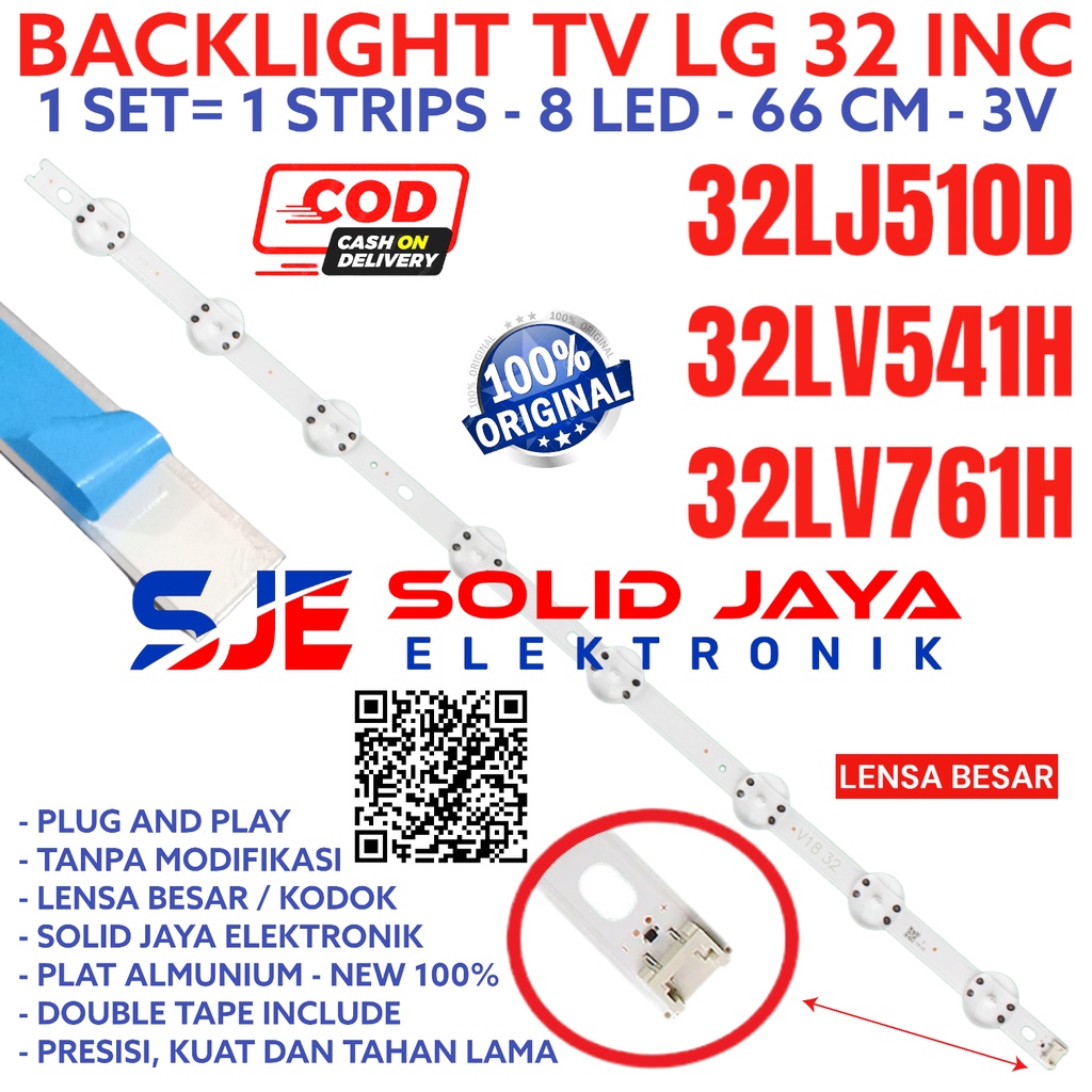 BACKLIGHT TV LED LG 32 INC 32LJ510 32LV541 32LV761 H D LAMPU BL KODOK LENSA BESAR  32LJ510D 32LV541H 32LV761H LAMPU BL LED TV 32LJ510 32LV541 32LV761 32LJ 32LV LENSA MATA KODOK