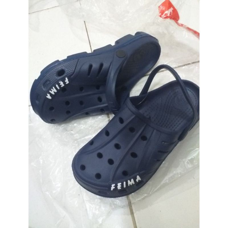 Sandal Baim Pria 39-44 Feima Karet MURAH Sepatu Kodok Model crocs