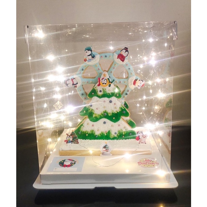 BOX MIKA TRANSPARAN SOUVENIR HAMPERS SESERAHAN MAKANAN KUE HANTARAN IMLEK d25