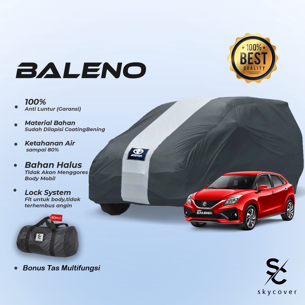 Body Cover Mobil Suzuki Baleno / Sarung / Selimut Mobil Baleno 2022 2023 Penutup Outdoor Waterproof