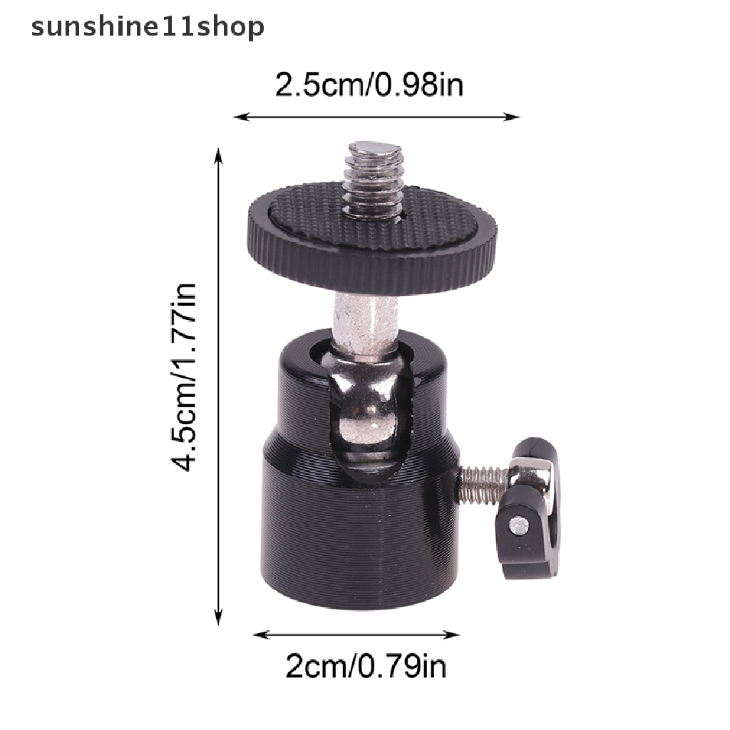 Sho 1Pc 1per4kepala Metal Bulat Sekrup Untuk Kamera Tripod LED Flash Tripod N