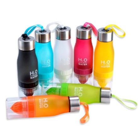 Botol Minum Infused H2O Drink More Water Perasan Jeruk 650 ml H839