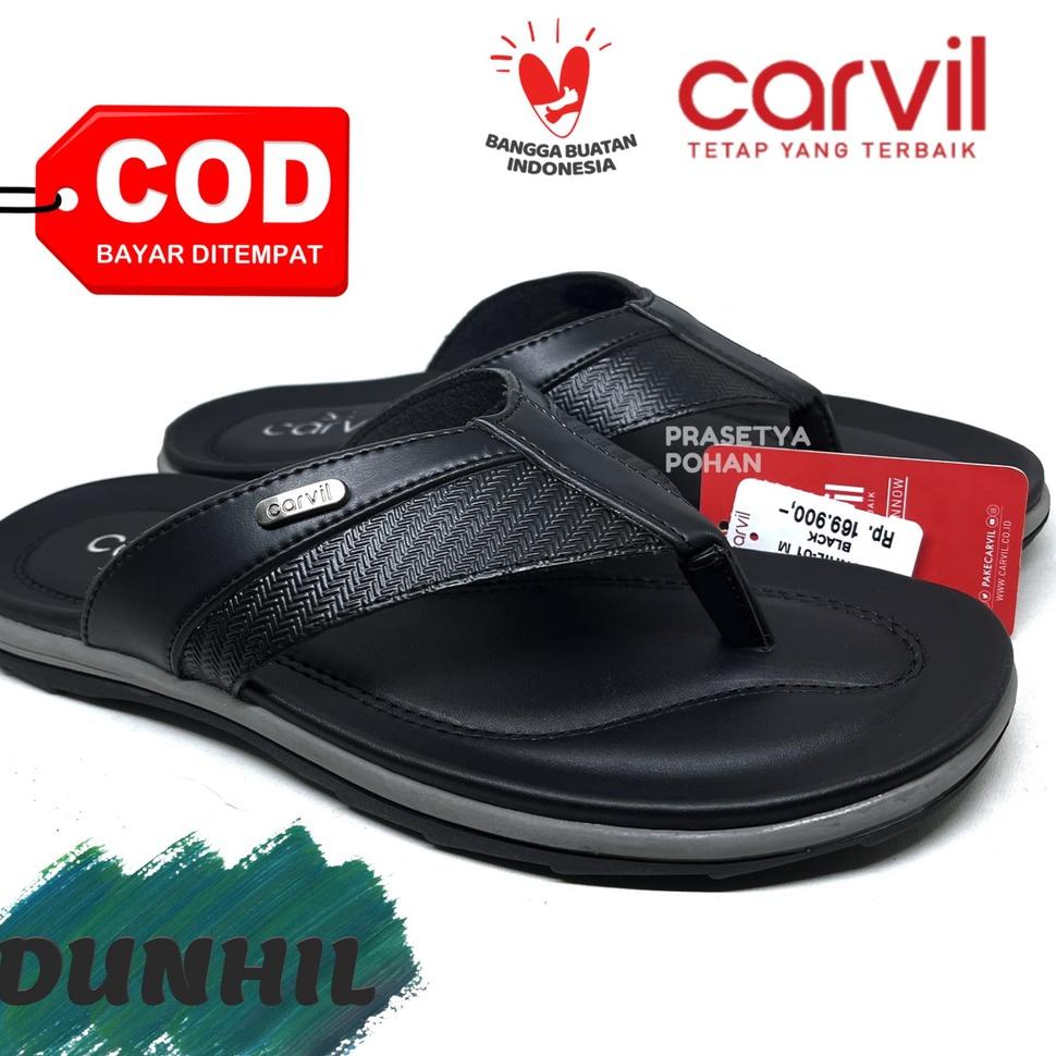 VIRAL Sandal Kulit Pria Carvil Original - Sendal Pria Kulit Original Carvil