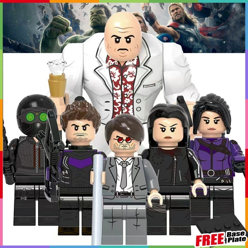 Hawkeye Minifigures Gema Yelena Belova Ronin Barton Kingpin Marvel Kate Bishop Angka Mini Matt Murdock Mainan Boneka