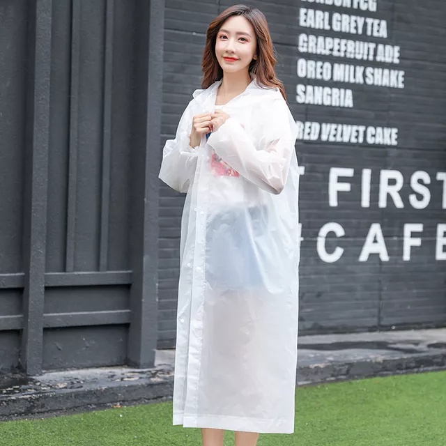 Jas Hujan Raincoat Terusan EVA Pria Wanita Dewasa Paket 4 Pcs Mantel Ponco Terusan Dewasa Gamis Hijab