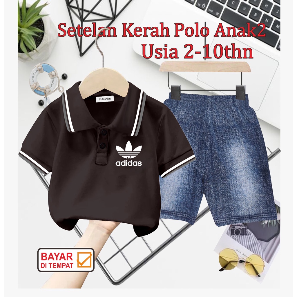 SETELAN ANAK2 KERAH POLO/4D1DZ DIGITAL SABLON
