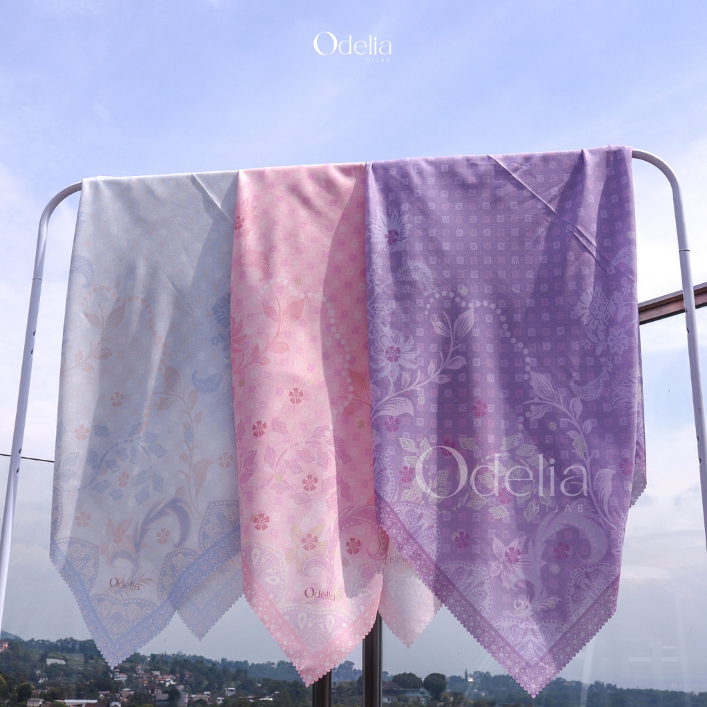 ODELIA HIJAB - VOAL MOTIF SCARF ALL SERIES ( SEGI EMPAT MOTIF)