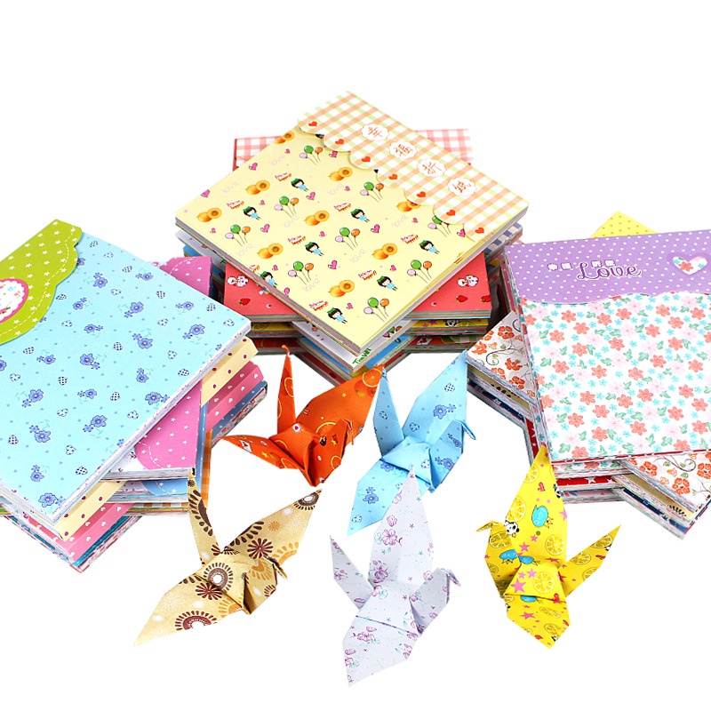 72sheets/pack 14.5cm Kertas Origami Bunga Persegi Satu Sisi Motif Print Diy Handmade Bahan