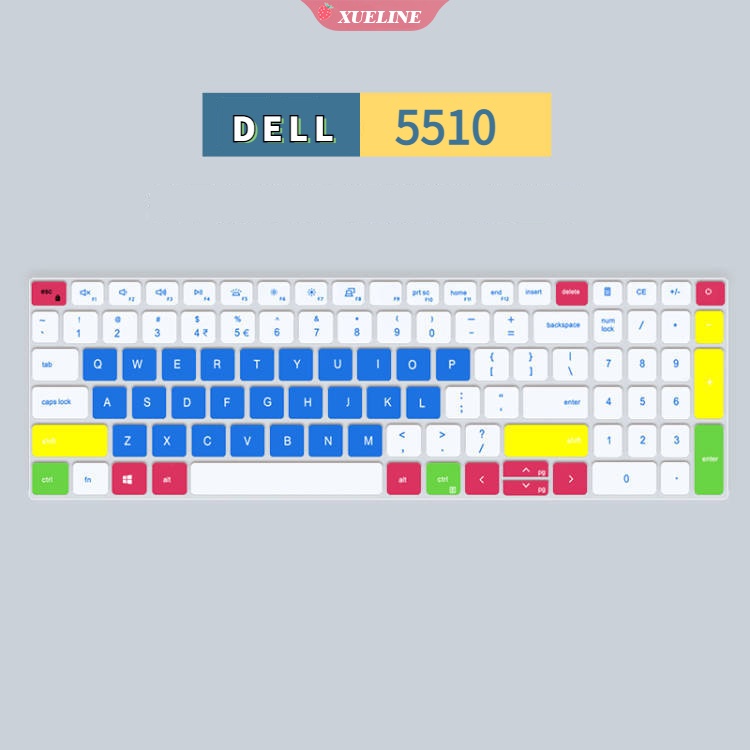 15.6 inch Dell 5510 5518 7515 7610 7510sarung Keyboard Pelindung Keyboard Sticker Multicolor Silikon Lembut Pelindung Anti Air2021 Untuk Laptop [ZXL]