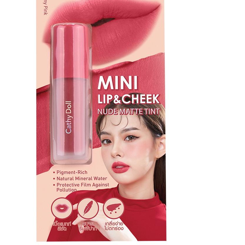 ♂ Cathy Doll Mini Lip and Cheek Nude Matte Tint Win Metawin Tine 2gether The Series Bright Vachirawi