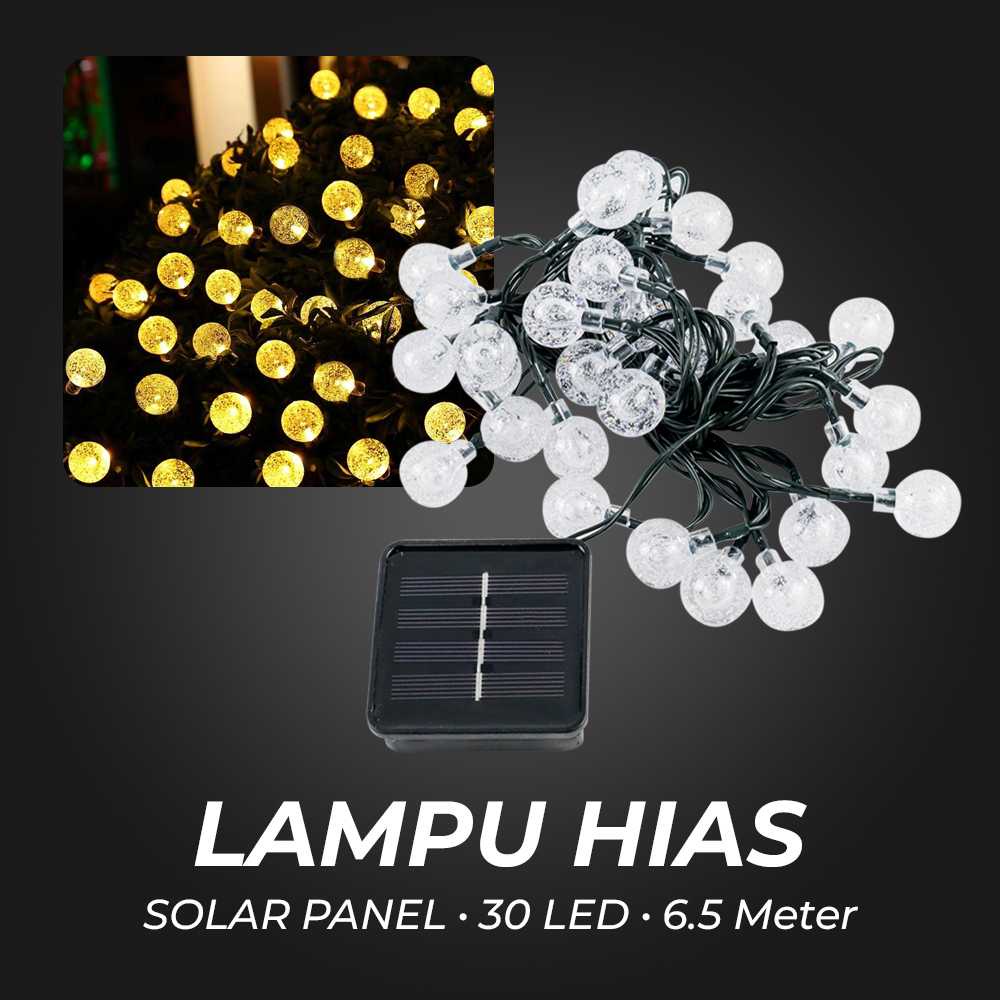 (BISA COD) FTIHSHP MUFAVA Lampu Hias String Lights Solar Panel 30 LED 8 Modes 6.5 Meter - 896