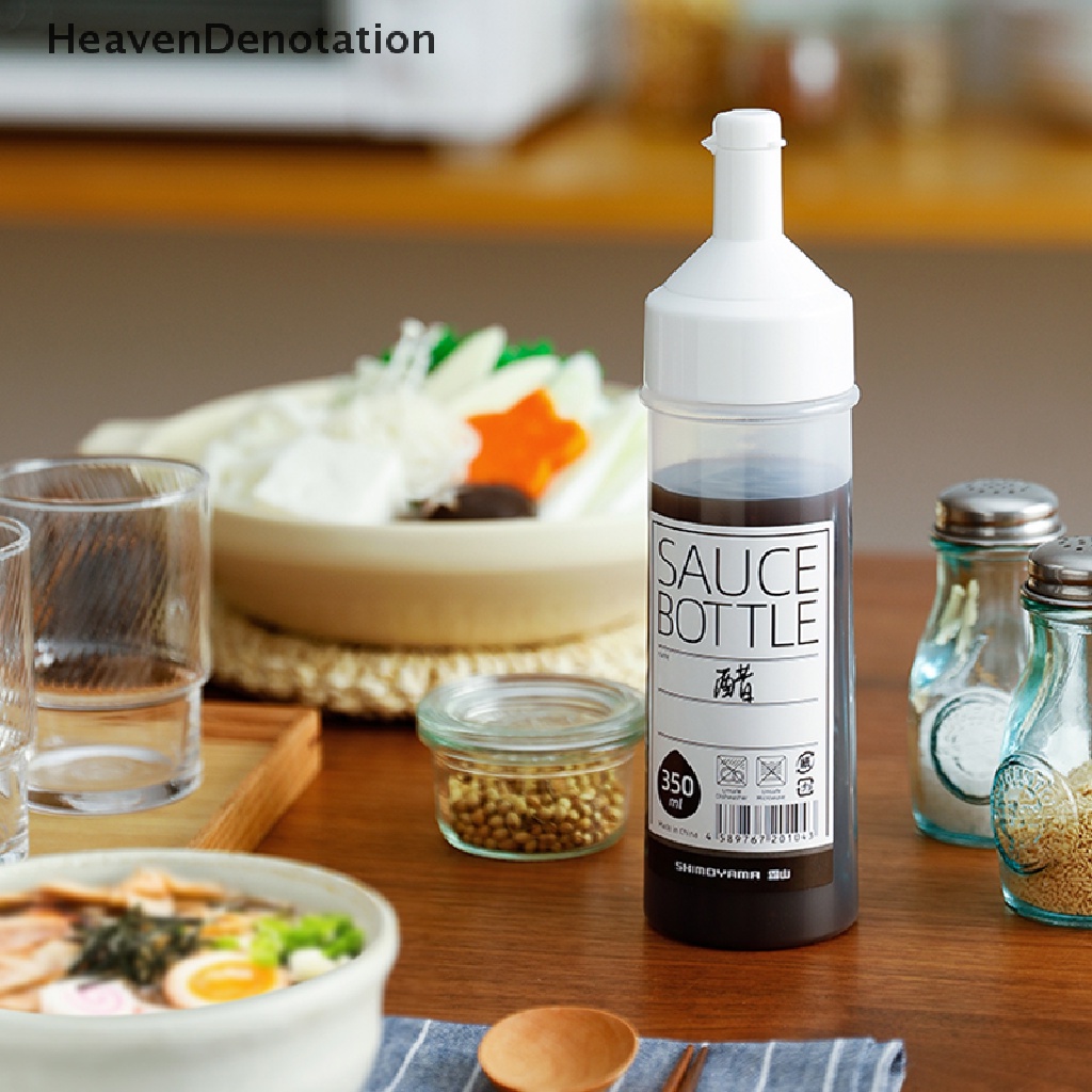 [HeavenDenotation] Botol Peras Bumbu 350ml Kecap Dispenser Saus Salad Mustard Dengan Tutup On Lid Olive Oil Bottle Kitchen Gadget HDV