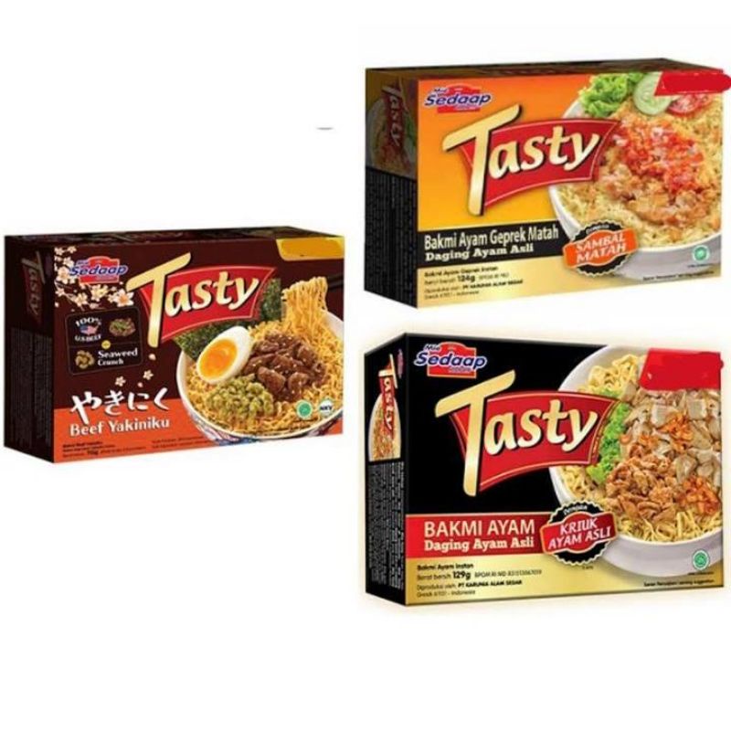 

MIE SEDAP TASTY BAKMI AYAM DAGING ASLI