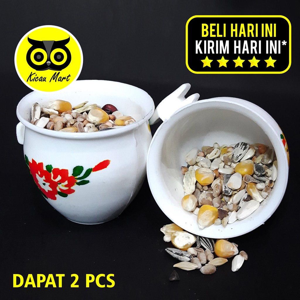 CEPUK CANGKIR KEMBANG BESAR ELITE SONG WADAH TEMPAT MAKANAN PAKAN MILET MINUM MINUMAN BURUNG CKEMBES