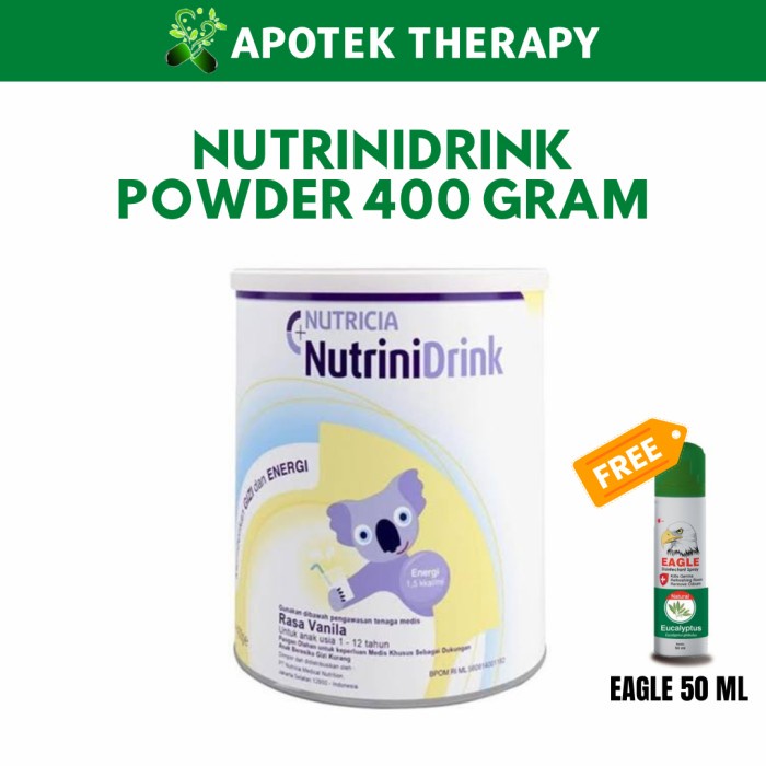 

[ COD ] nutrinidrink powder vanila 400gram