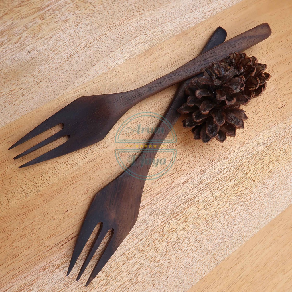 Garpu Buah Kayu Sendok Buah Kayu Wooden Spoon For Fruit Property Photography Makanan